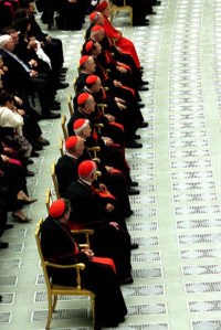 Aula Paolo VI- Sua Santita' Papa Benedetto XVI tiene Udienza ai nuovi Cardinali